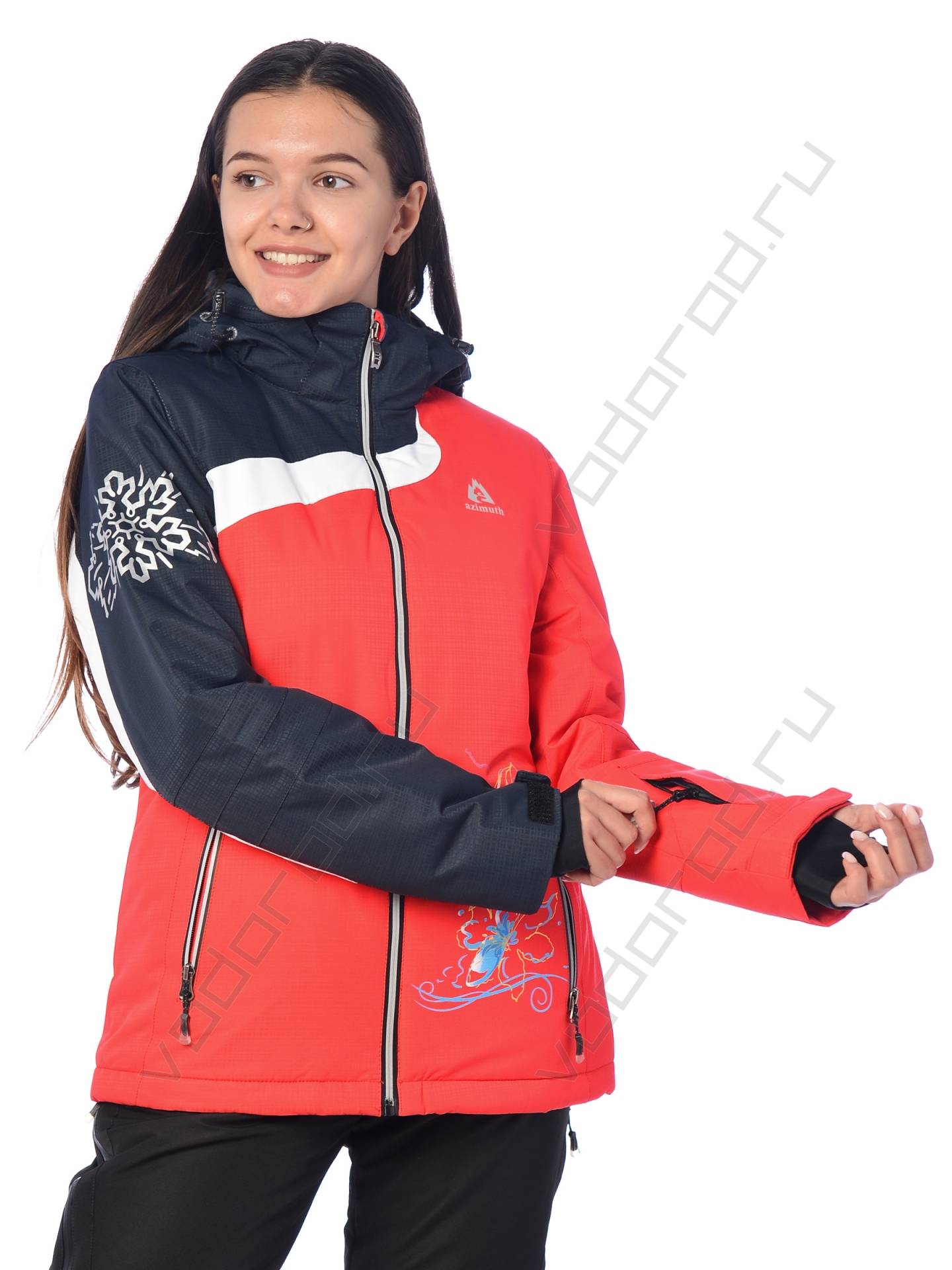 Горнолыжная куртка женская цвет красный 33
