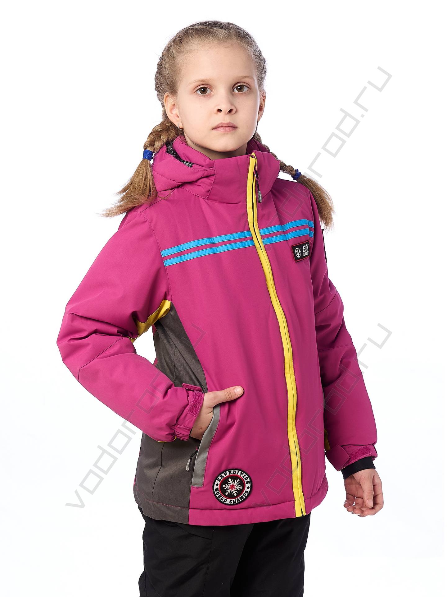 Горнолыжная куртка детская цвет фиолетовый