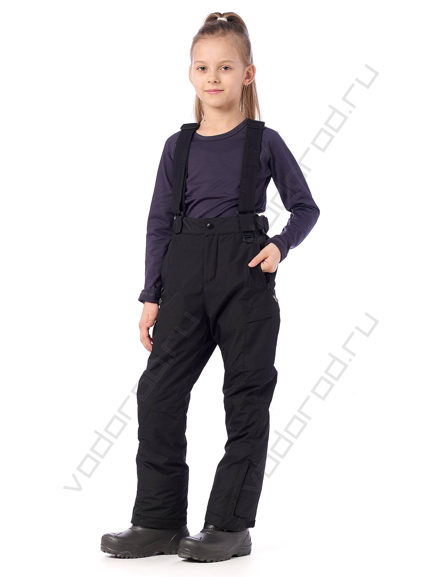 Горнолыжные брюки детские цвет черный