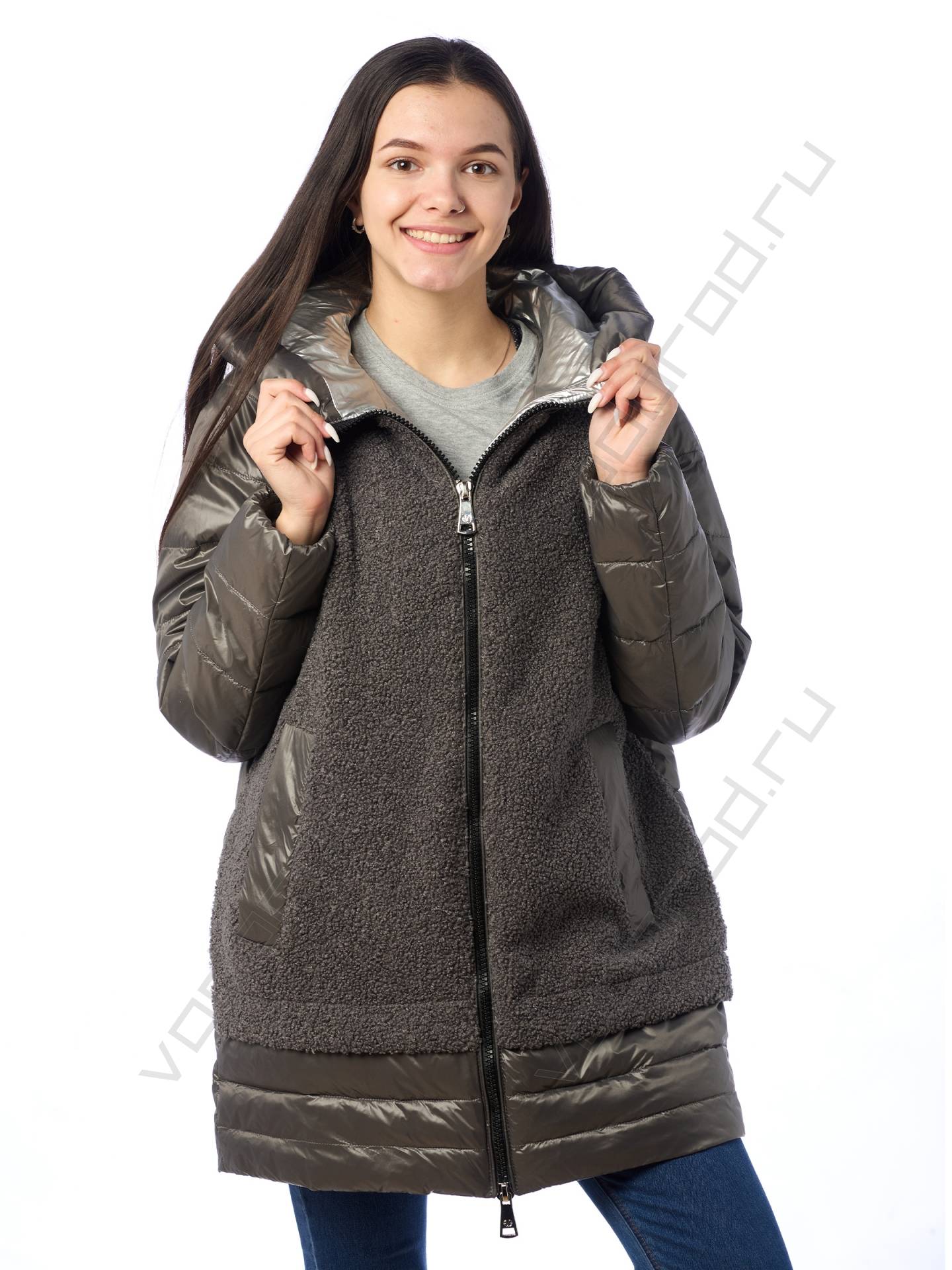 Куртка женская цвет серый 38