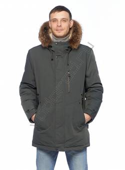 Зимняя куртка мужская Серозеленый 91